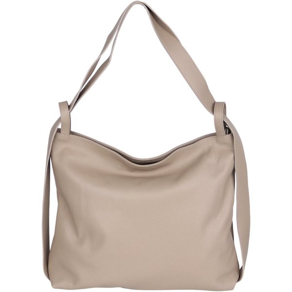 MIRROSI Beuteltasche aus Echtleder, Made in Italy, Shopper Tasche auch als Rucksack 2 in 1, Tragetasche (47x37x9cm) mit viel Stauraum