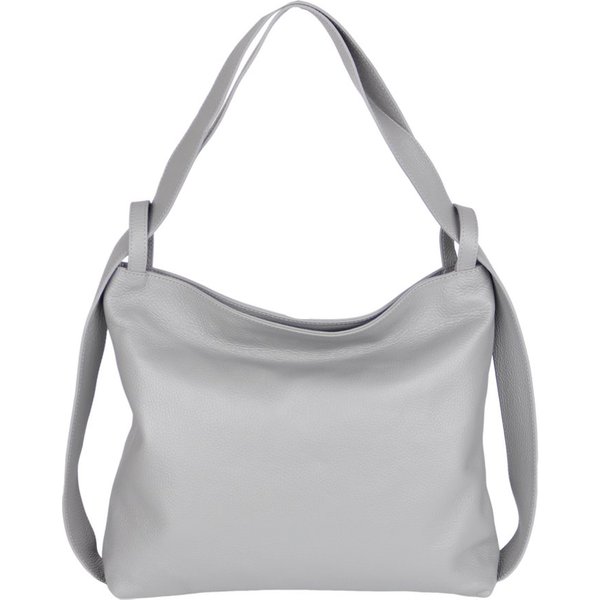 MIRROSI Beuteltasche aus Echtleder, Made in Italy, Shopper Tasche auch als Rucksack 2 in 1, Tragetasche (47x37x9cm) mit viel Stauraum