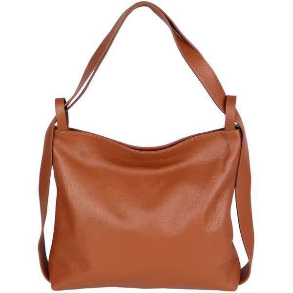 MIRROSI Beuteltasche aus Echtleder, Made in Italy, Shopper Tasche auch als Rucksack 2 in 1, Tragetasche (47x37x9cm) mit viel Stauraum