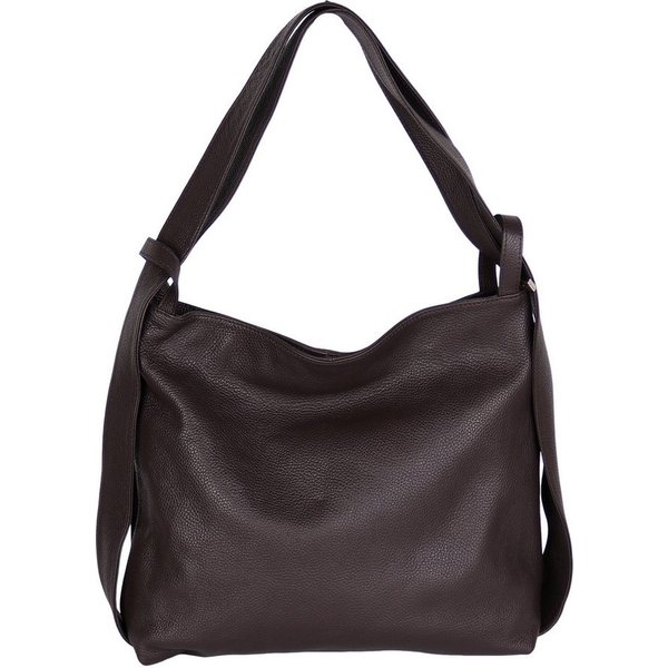 MIRROSI Beuteltasche aus Echtleder, Made in Italy, Shopper Tasche auch als Rucksack 2 in 1, Tragetasche (47x37x9cm) mit viel Stauraum