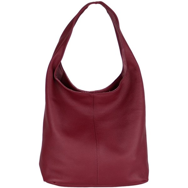 MIRROSI Beuteltasche Damen aus Echtleder, Made in Italy, Shopper Tasche (ca.33x32x16cm)