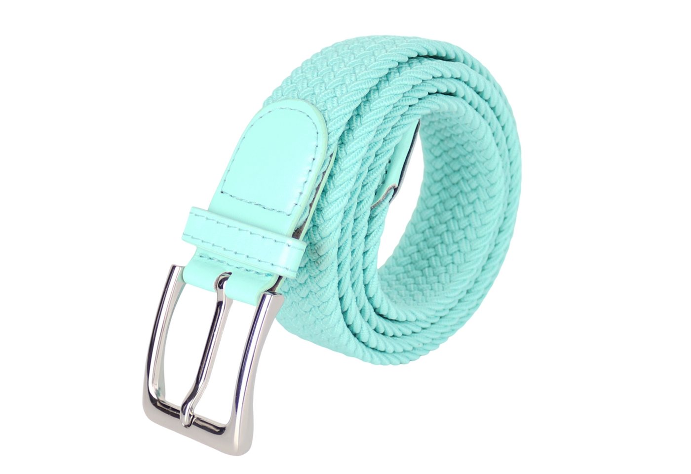 MIRROSI Flechtgürtel Elastischer Stoffgürtel Flechtgürtel für Damen und Herren (3,5CM Breit, Atemungsaktiv, Super Weich) Geflochtener Stretchgürtel Dehnbarer Gü – Bild 2 von 2