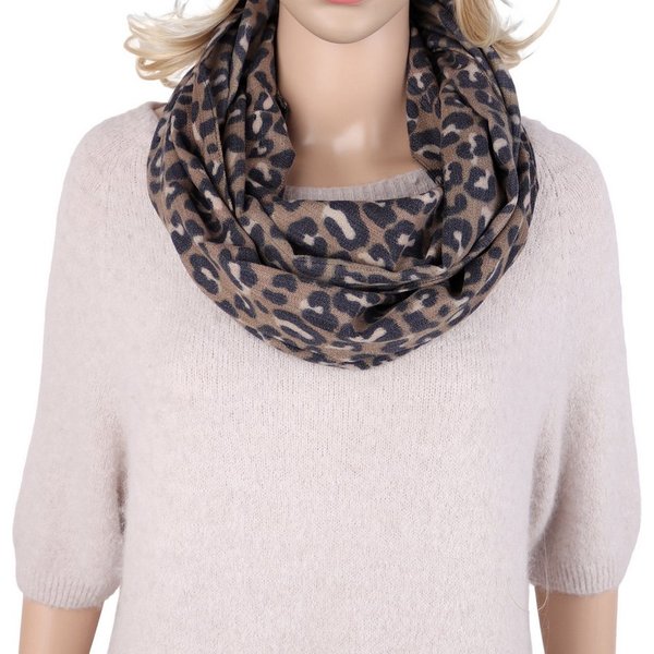MIRROSI Loop Damen Loopschal 100% Viskose, etwas dickerer Stoff, (ca.160x40cm zweimal um den hals wickelbar, Neue Kollektion Herbst/Winter 2026), weicher Rundsc