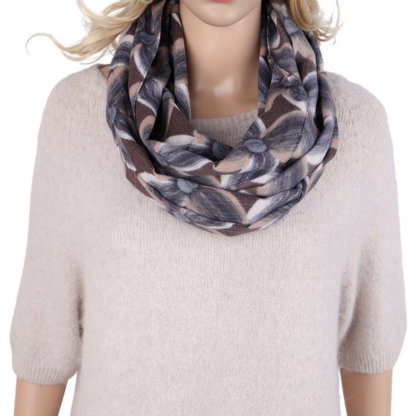 MIRROSI Loop Damen Loopschal 100% Viskose, etwas dickerer Stoff, (ca. 160x40cm zweimal um den Hals wickelbar, Neue Kollektion Herbst/Winter 2026), weicher Runds