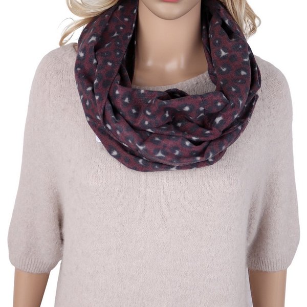 MIRROSI Loop Damen Loopschal, etwas dickerer Stoff, mit Leo Leopard Muster, (ca.160x40cm, zweimal um den Hals wickelbar, Neue Kollektion Herbst/Winter 2026), su