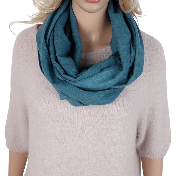 MIRROSI Loop Damen Loopschal, etwas dickerer Stoff, unifarben, (ca.160x40cm, zweimal um den Hals wickelbar, Neue Kollektion Herbst/Winter 2026), superweicher Wi