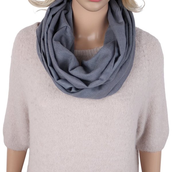 MIRROSI Loop Damen Loopschal, etwas dickerer Stoff, unifarben, (ca.160x40cm, zweimal um den Hals wickelbar, Neue Kollektion Herbst/Winter 2026), superweicher Wi