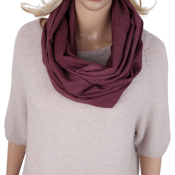 MIRROSI Loop Damen Loopschal, etwas dickerer Stoff, unifarben, (ca.160x40cm, zweimal um den Hals wickelbar, Neue Kollektion Herbst/Winter 2026), superweicher Wi
