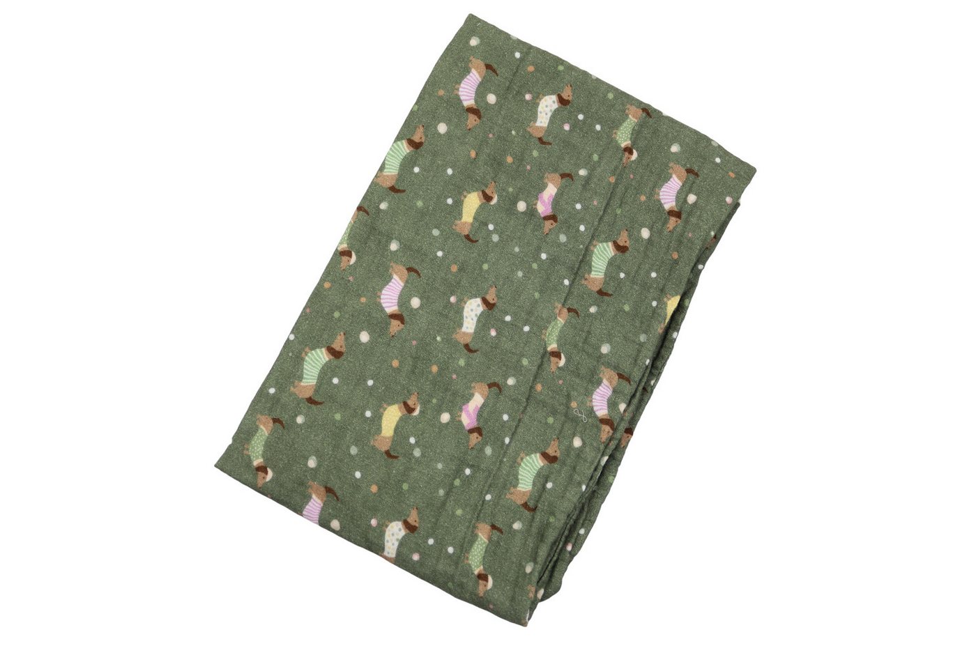 MIRROSI Loop Damen Schal aus Musellin, Made in Italy 70x20cm, Dackel, Schlauchschal, (Zweimal um den Hals wickelbar, ca.70x20cm), Damen Halstuch ideal für Frühl – Bild 2 von 5