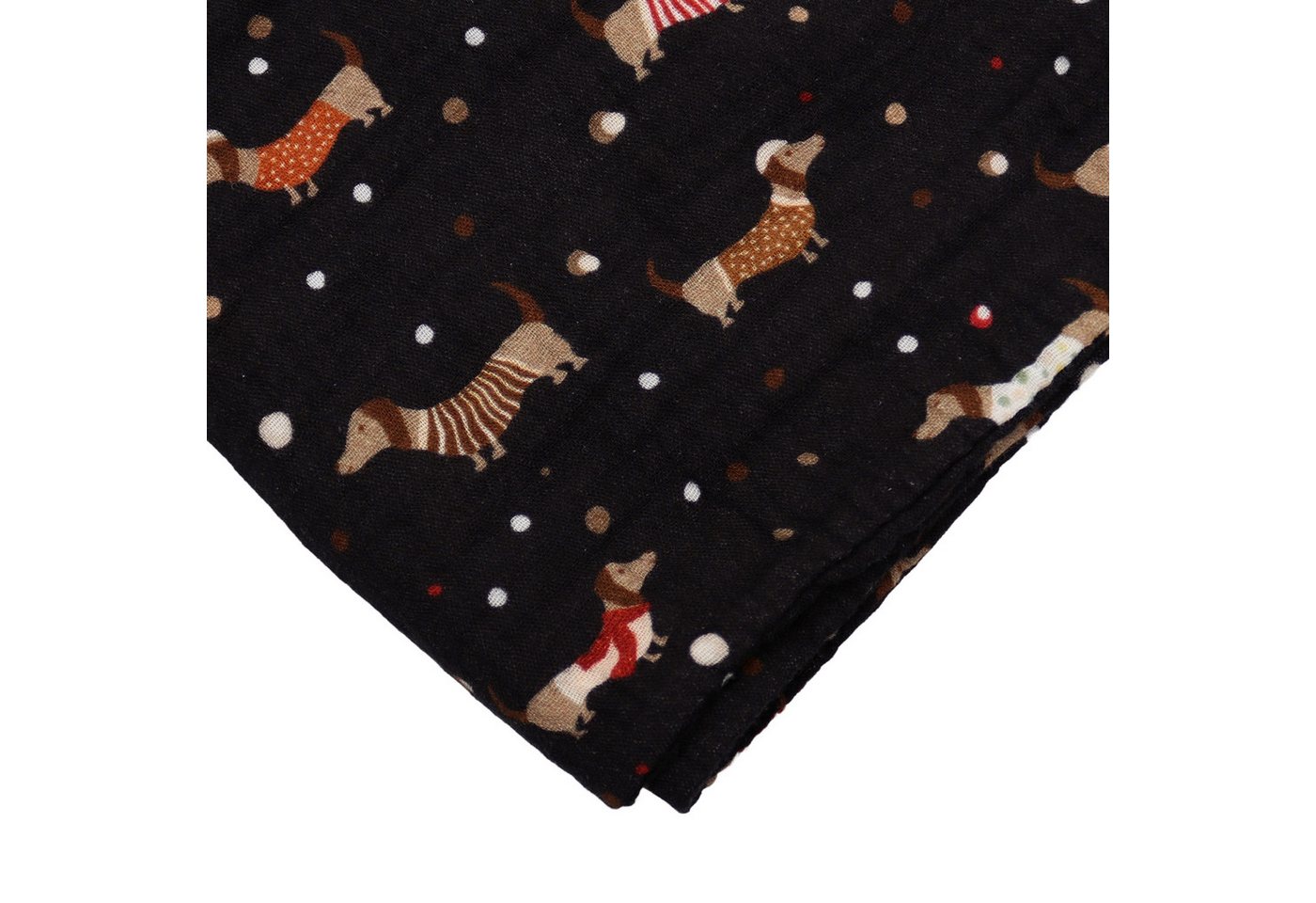 MIRROSI Loop Damen Schal aus Musellin, Made in Italy 70x20cm, Dackel, Schlauchschal, (Zweimal um den Hals wickelbar, ca.70x20cm), Damen Halstuch ideal für Frühl – Bild 3 von 5