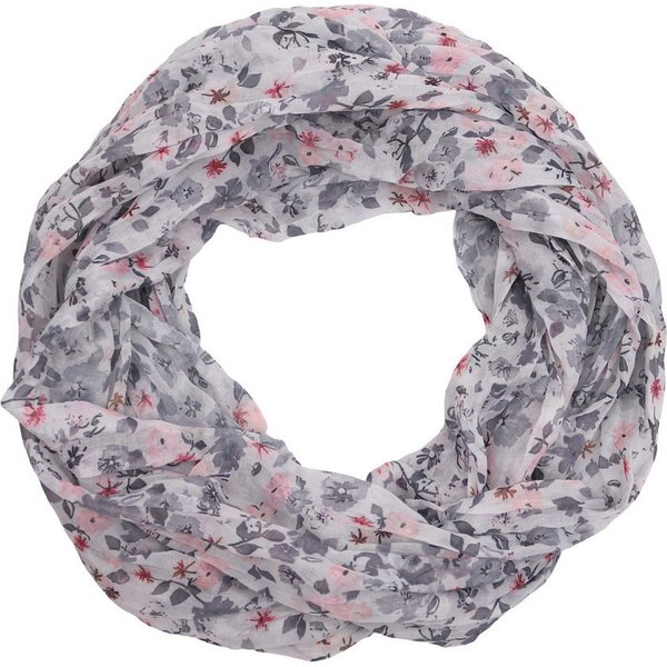 MIRROSI Loop Damen Schal mit Blümchen Muster, Weich, Schlauchschal, (ca.45x75cm, zweimal um den Hals wickelbar), Damen Halstuch ideal für Frühling, Sommer oder 