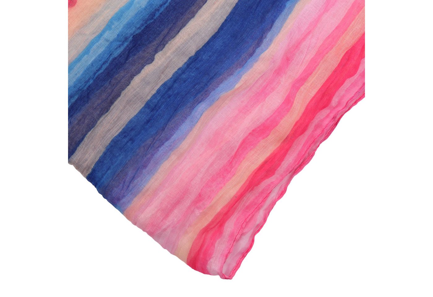 MIRROSI Loop Damen-Schal mit buntem Streifenmuster, weich, Schlauchschal, (ca.45x75cm, zweimal um den Hals wickelbar), Damen Halstuch ideal für Frühling, Sommer – Bild 4 von 4
