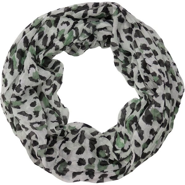 MIRROSI Loop Damen Schal mit Leopard-Muster Weich Schlauchschal, (zweimal um den Hals wickelbar, ca.45x75cm), Damen Halstuch ideal für Frühling, Sommer oder Her