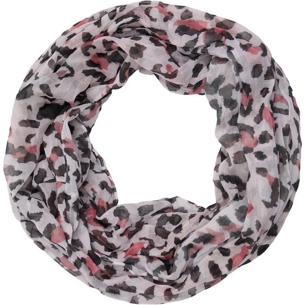 MIRROSI Loop Damen Schal mit Leopard-Muster Weich Schlauchschal, (zweimal um den Hals wickelbar, ca.45x75cm), Damen Halstuch ideal für Frühling, Sommer oder Her