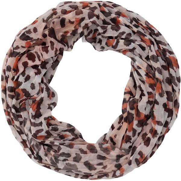 MIRROSI Loop Damen Schal mit Leopard-Muster Weich Schlauchschal, (zweimal um den Hals wickelbar, ca.45x75cm), Damen Halstuch ideal für Frühling, Sommer oder Her