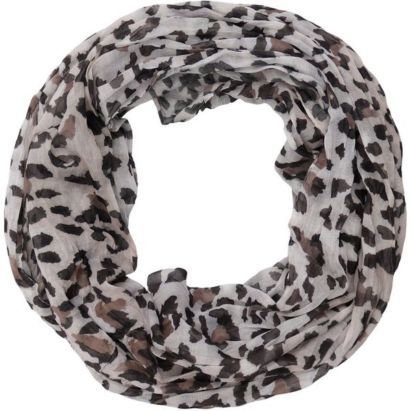 MIRROSI Loop Damen Schal mit Leopard-Muster Weich Schlauchschal, (zweimal um den Hals wickelbar, ca.45x75cm), Damen Halstuch ideal für Frühling, Sommer oder Her