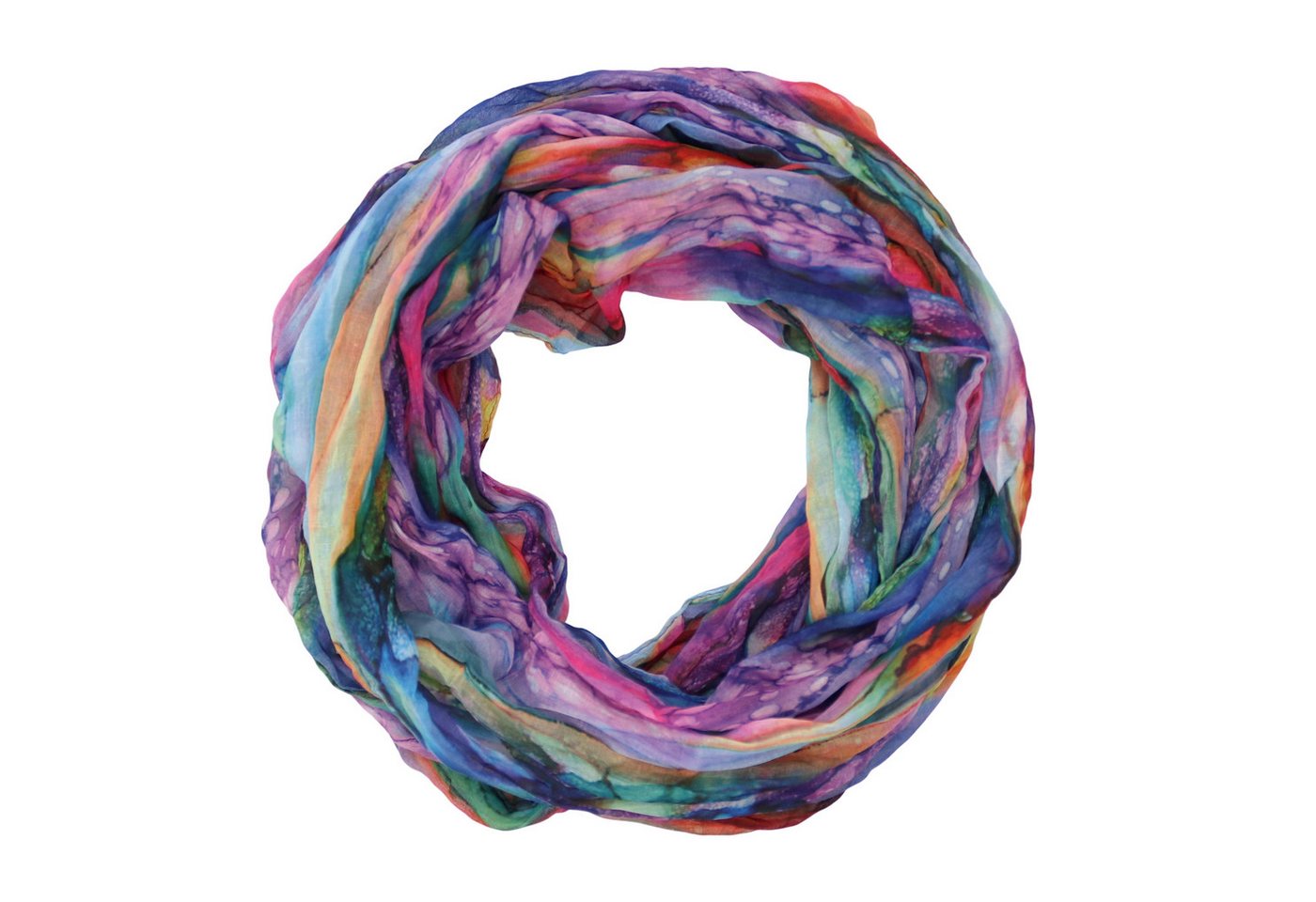 MIRROSI Loop Damen Schal mit Regenbogen-Muster Weich Schlauchschal, (Zweimal um den Hals wickelbar, ca.45x75cm), Damen Halstuch ideal für Frühling, Sommer oder  – Bild 2 von 5