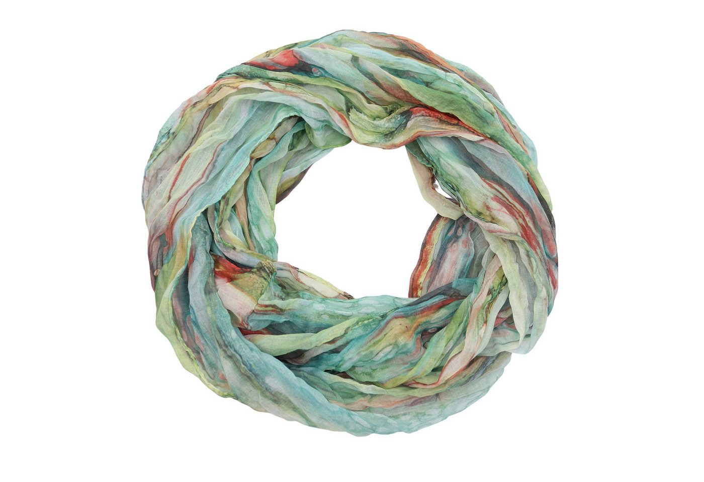 MIRROSI Loop Damen Schal mit Regenbogen-Muster Weich Schlauchschal, (Zweimal um den Hals wickelbar, ca.45x75cm), Damen Halstuch ideal für Frühling, Sommer oder  – Bild 2 von 5