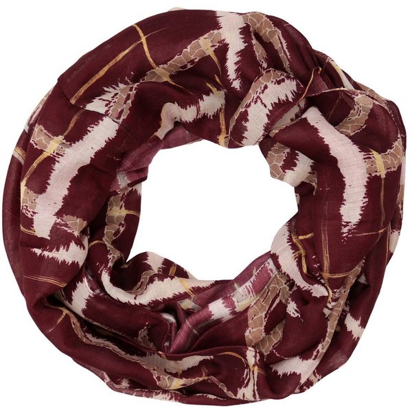 MIRROSI Loop Damen Schal Weich aus 100% Viskose Groß, Schlauchschal, Abstraktmuster, (ca.60x80cm, zweimal um den Hals wickelbar), Damen Halstuch Stola ideal für