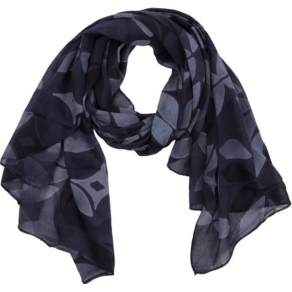 MIRROSI Modeschal Asymmetrischer Schal, Made in Italy 20% Seide 80% Baumwolle, (ca,177x77cm, Leicht und bequem, Kleeblatt Print, Neue Kollektion Herbst/Winter 2