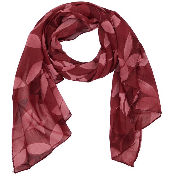 MIRROSI Modeschal Asymmetrischer Schal, Made in Italy 20% Seide 80% Baumwolle, (ca,177x77cm, Leicht und bequem, Kleeblatt Print, Neue Kollektion Herbst/Winter 2