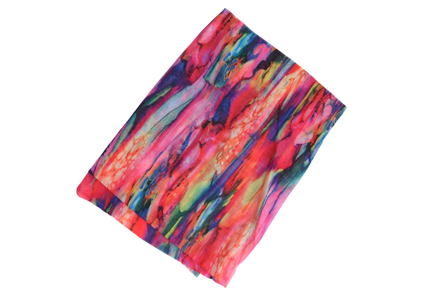 MIRROSI Modeschal Weicher & Leicht Großes Schal, ca.75x180cm, Regenbogen Print, (aus 100% Viskose, Atemberaubende Designs), Damen Halstuch Stola ideal für Frühl – Bild 3 von 3