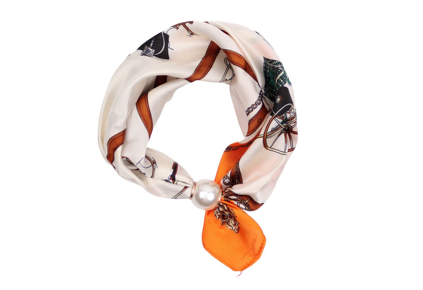 MIRROSI Nickituch Schmales Halstuch mit magnetischem Clip, Damen Halstuch deal für Frühling,Sommer, Herbst – Bild 2 von 4