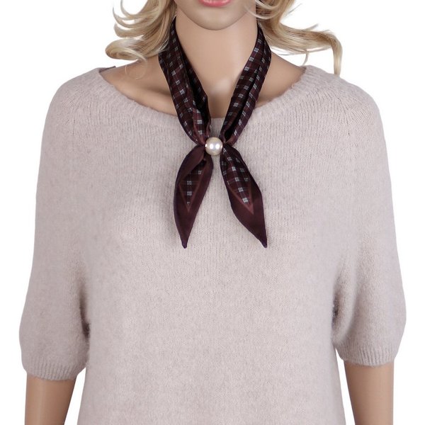MIRROSI Nickituch Schmales Halstuch mit magnetischem Clip, Damen Halstuch deal für Frühling,Sommer, Herbst