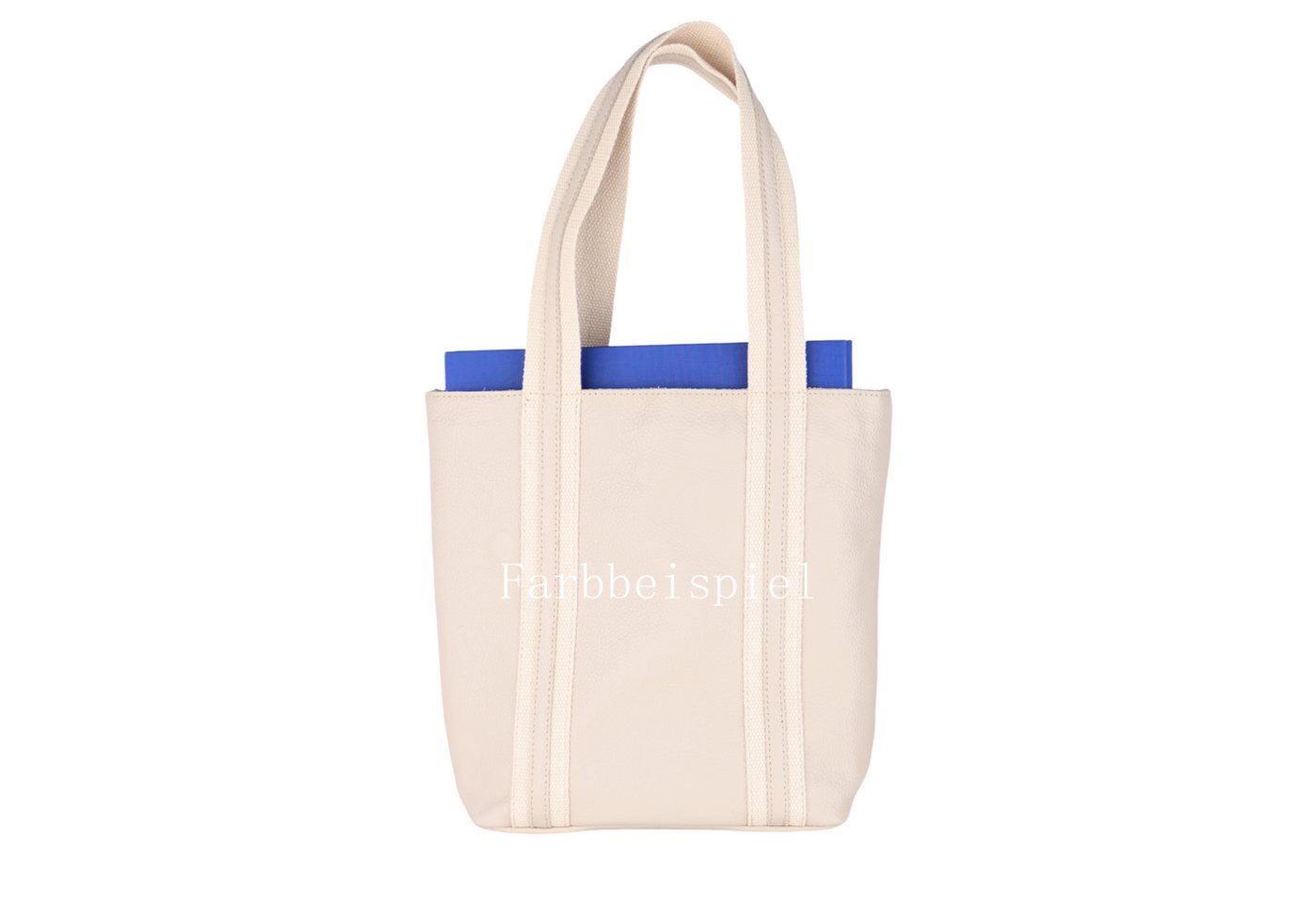 MIRROSI Shopper aus Echtleder, Made in Italy, Shopper Tasche, Tragetasche (30x35x12cm) mit Stauraum A4 Ordner – Bild 5 von 5