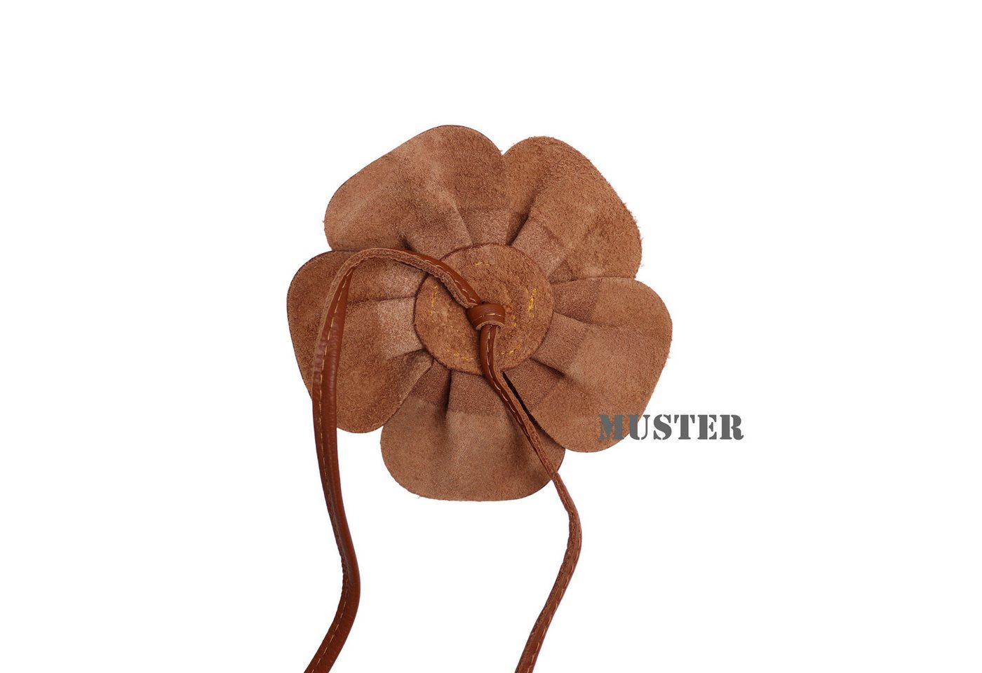 MIRROSI Taillengürtel Blume aus Echtleder zu binden, Einheitsgröße, Made in Italy Einheitsgröße (Geeignet für einen Hüftumfang bis zum ca.150 cm) – Bild 3 von 4