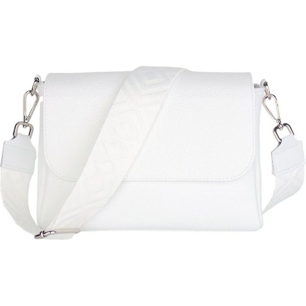 MIRROSI Umhängetasche Damen, Crossbody Bag, Echtleder Made in Italy (1 Tasche 2 Gurte oder Basic Version 1 Tasche 1 Gurt), 27x20x7cm (BXHXT) Mittelgroß