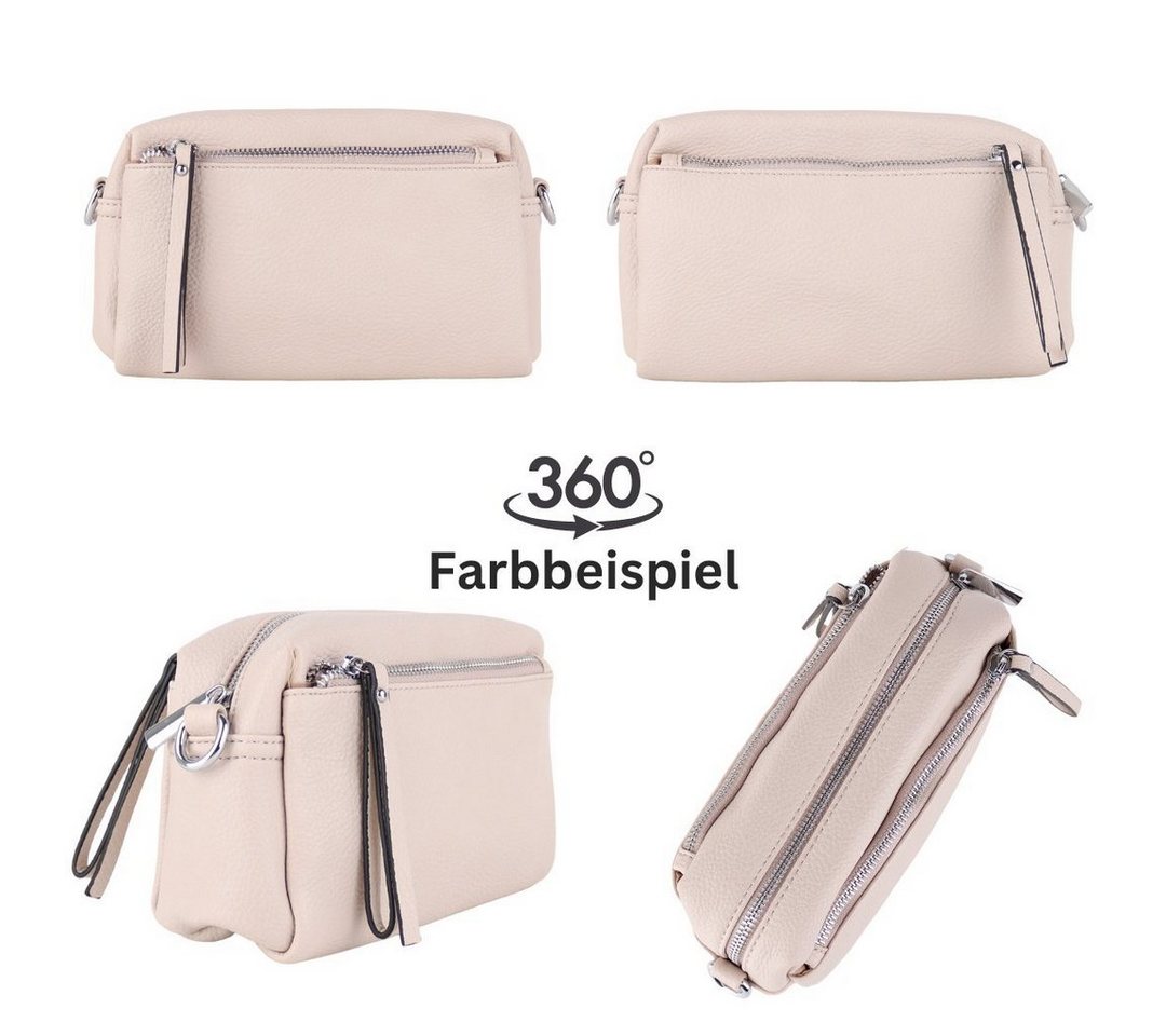 MIRROSI Umhängetasche Damen, Veganleder Crossbody Tasche Bag, Schultertasche (inkl. 1 Münzbeutel und 2 Wechselgurte, 19x14x8cm (BXHXT), gemusterten & verstellba – Bild 2 von 3