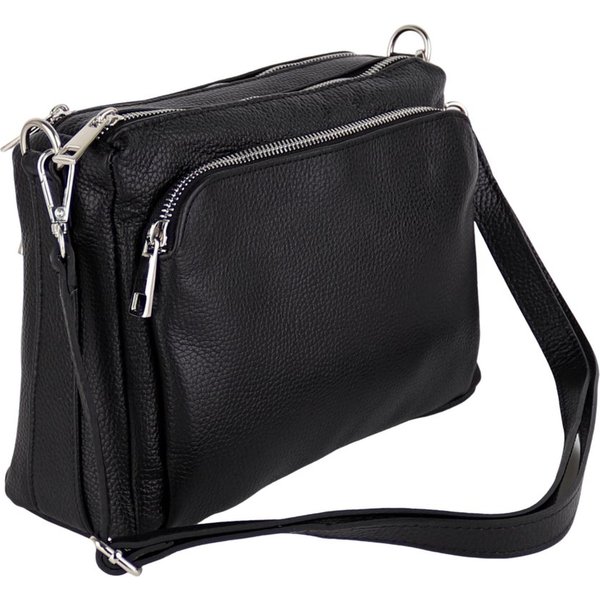 MIRROSI Umhängetasche Damen, Echtleder, Leder, Made in Italy, Mittelgroß, (Schultertasche für jeden Anlass (1 Tasche mit 1 oder 2 Gurte), 27x19x10cm, Drei Haupt