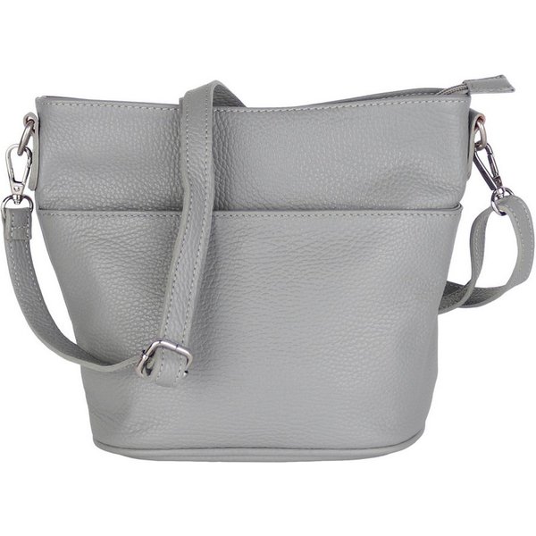 MIRROSI Umhängetasche Damen, Crossbody Bag, Echtleder Made in Italy (1 Tasche 2 Gurte oder Basic Version 1 Tasche 1 Gurt), 24x18x12cm (BXHXT)