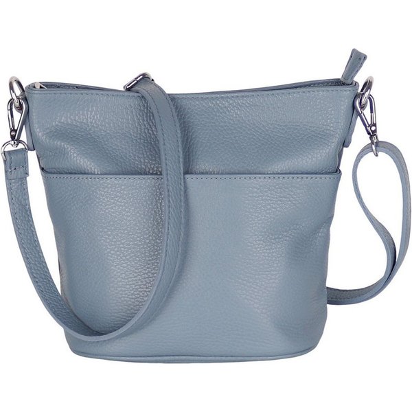 MIRROSI Umhängetasche Damen, Crossbody Bag, Echtleder Made in Italy (1 Tasche 2 Gurte oder Basic Version 1 Tasche 1 Gurt), 24x18x12cm (BXHXT)