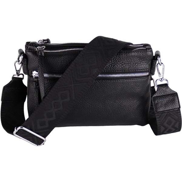 MIRROSI Umhängetasche Damen, Veganleder Crossbody Tasche Bag, Schultertasche (Extra dünnes Design mit einem 5 cm breiten Tragegurt, 24,5x17x3cm (BXHXT), gemuste