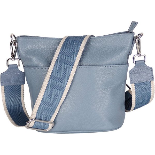 MIRROSI Umhängetasche Damen, Crossbody Bag, Echtleder Made in Italy (1 Tasche 2 Gurte oder Basic Version 1 Tasche 1 Gurt), 24x18x12cm (BXHXT)