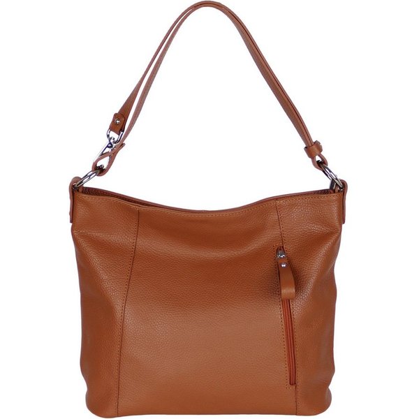 MIRROSI Umhängetasche Damen, Schultertasche,Aus Echtleder, Made in Italy (ca.37x28x11cm)