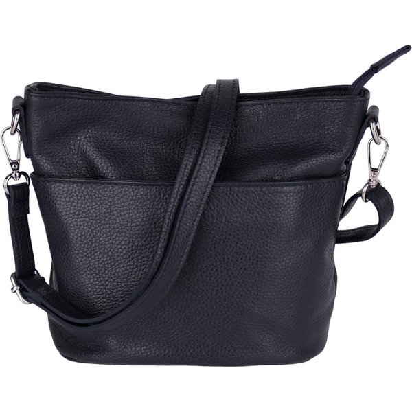 MIRROSI Umhängetasche Damen, Crossbody Bag, Echtleder Made in Italy (1 Tasche 2 Gurte oder Basic Version 1 Tasche 1 Gurt), 24x18x12cm (BXHXT)