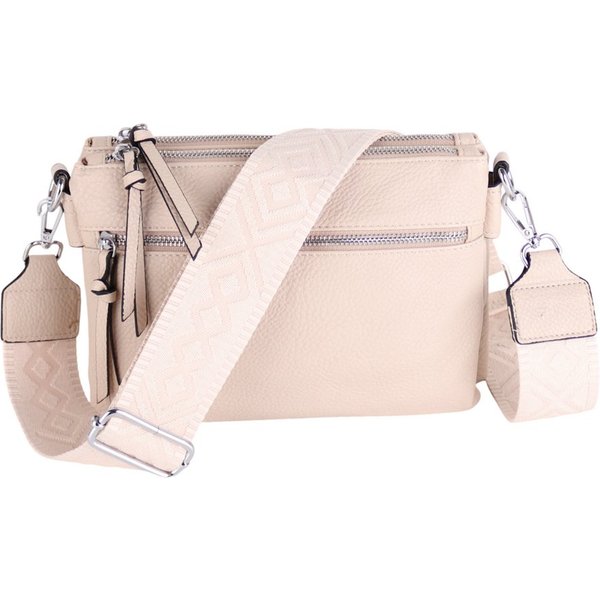 MIRROSI Umhängetasche Damen, Veganleder Crossbody Tasche Bag, Schultertasche (Extra dünnes Design mit einem 5 cm breiten Tragegurt, 24,5x17x3cm (BXHXT), gemuste