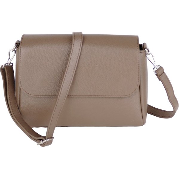 MIRROSI Umhängetasche Damen, Crossbody Bag, Echtleder Made in Italy (1 Tasche 2 Gurte oder Basic Version 1 Tasche 1 Gurt), 27x20x7cm (BXHXT) Mittelgroß