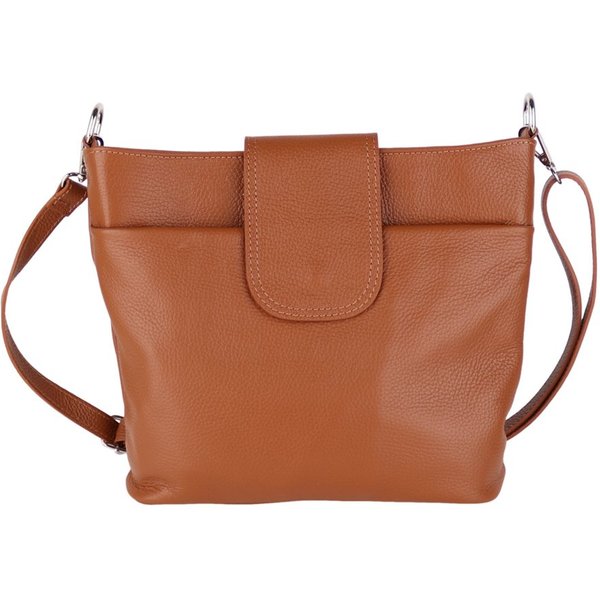 MIRROSI Umhängetasche Damen, Crossbody Bag, Echtleder Made in Italy (1 Tasche mit 1 oder 2 Gurte), verstellbaren Schulterriemen), 30x24,50x9cm (BXHXT) viel Stau