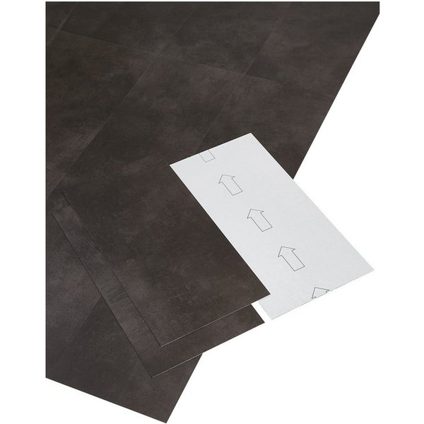misento Vinylboden selbstklebend in Beton- und Marmoroptik, 24 PVC Fliesen je ca. 60,96 x 30,48 cm, PVC Bodenbelag 4,46 m², für Fußbodenheizung, Badezimmer, Woh