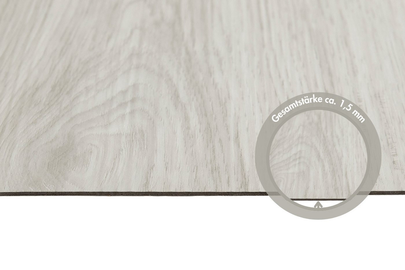 misento Vinylboden selbstklebend in Holzoptik, 32 PVC Planken je ca. 15,2 x 91,4 cm – Bild 5 von 5