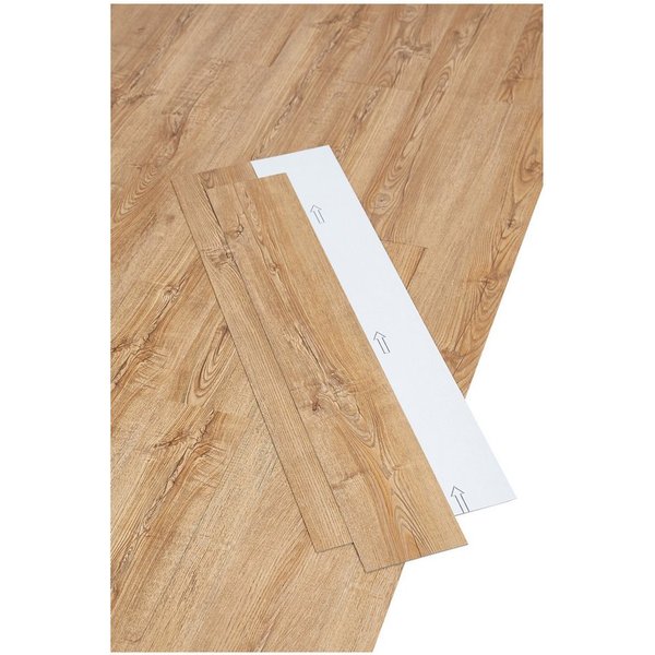 misento Vinylboden selbstklebend in Holzoptik, 32 PVC Planken je ca. 15,2 x 91,4 cm, PVC Bodenbelag 4,46 m², für Fußbodenheizung, Badezimmer, Wohnräume