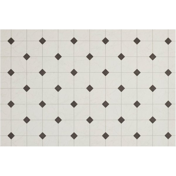 misento Vinylboden Strong in Fliesenoptik, für Feuchtraum- und Privatbereiche, PVC Bodenbelag Meterware 200/300/400 cm Breite, 3,8 mm Stärke