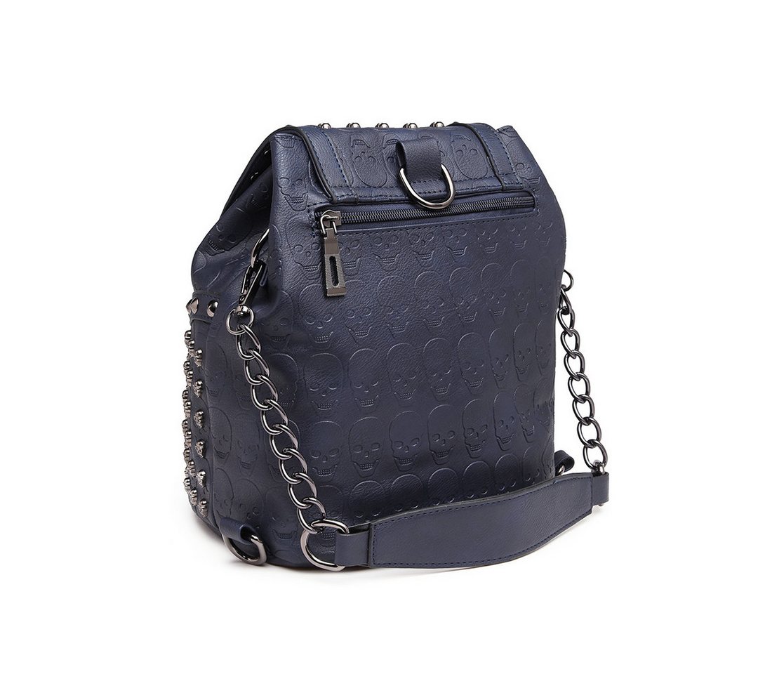 Miss Lulu Rucksack Mode Rucksack, Handtaschen für Frauen mit Ketten-Schultergurt & Nieten – Bild 4 von 5