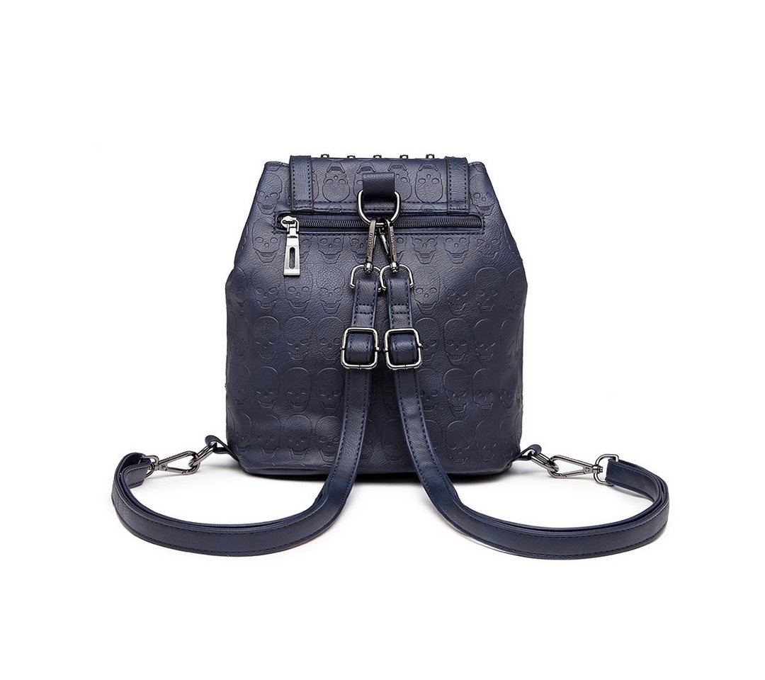 Miss Lulu Rucksack Mode Rucksack, Handtaschen für Frauen mit Ketten-Schultergurt & Nieten – Bild 5 von 5