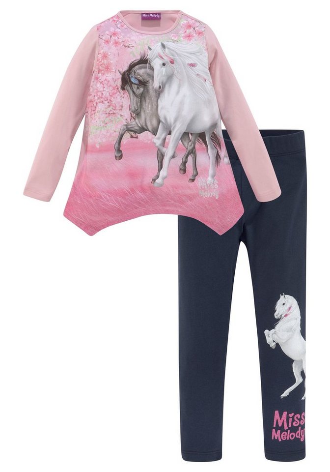 Miss Melody Shirt & Leggings (Set, 2-tlg) mit schönem Pferdemotiv – Bild 2 von 5