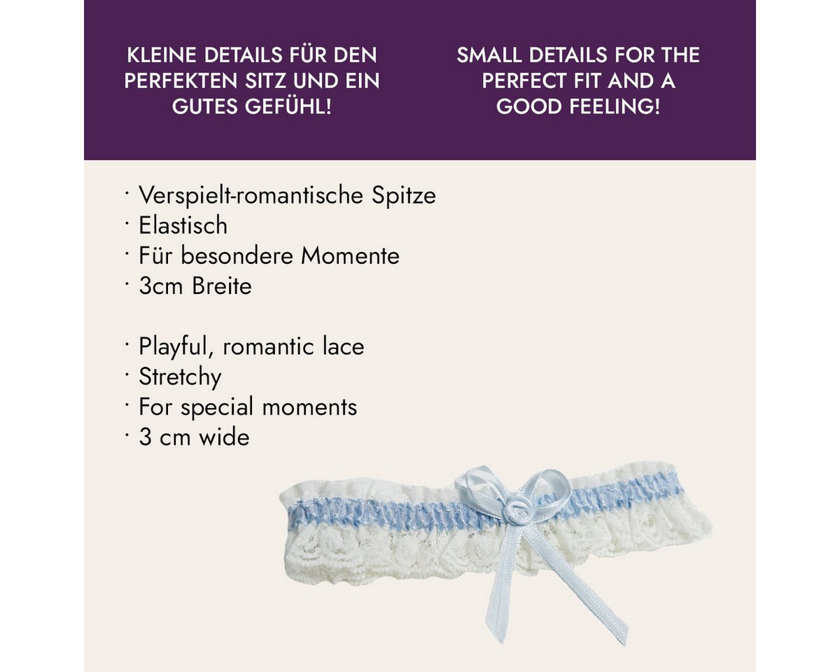 Miss Perfect Strumpfband, Luxury Lace Garter - Edles Spitzen-Strumpfband – Bild 3 von 4